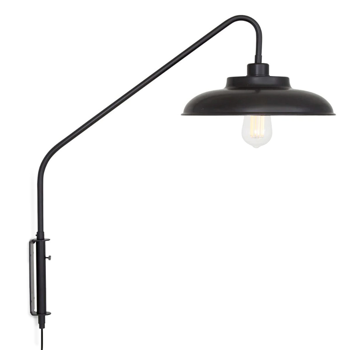 Swivel Arm Wall Light w/ Dish Shade