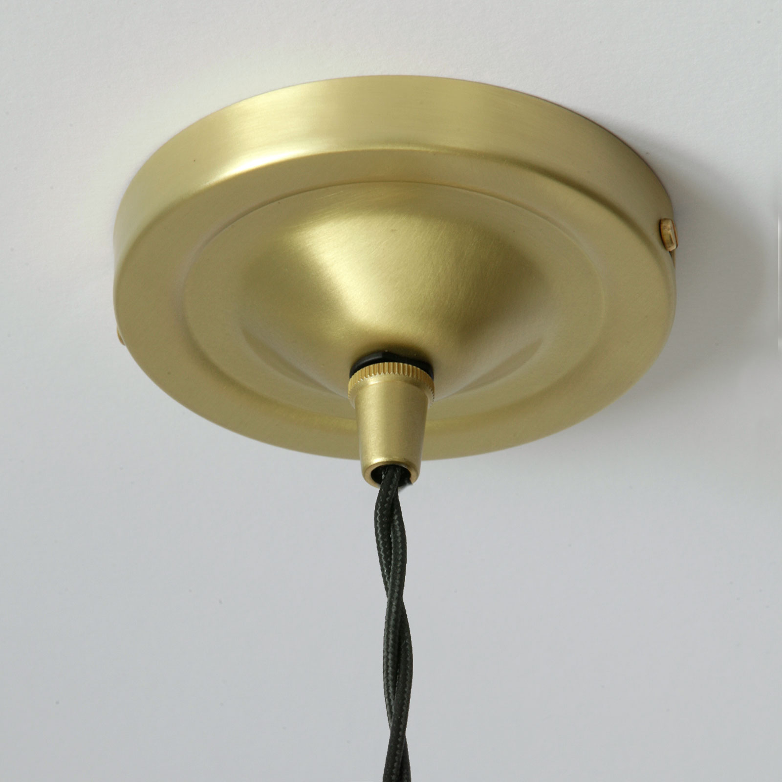 Bild 9: Messing satiniert Nostalgische Pendelleuchte mit klarer Glaskugel, Ø 20, 25 oder 30 cm: Messing satiniert