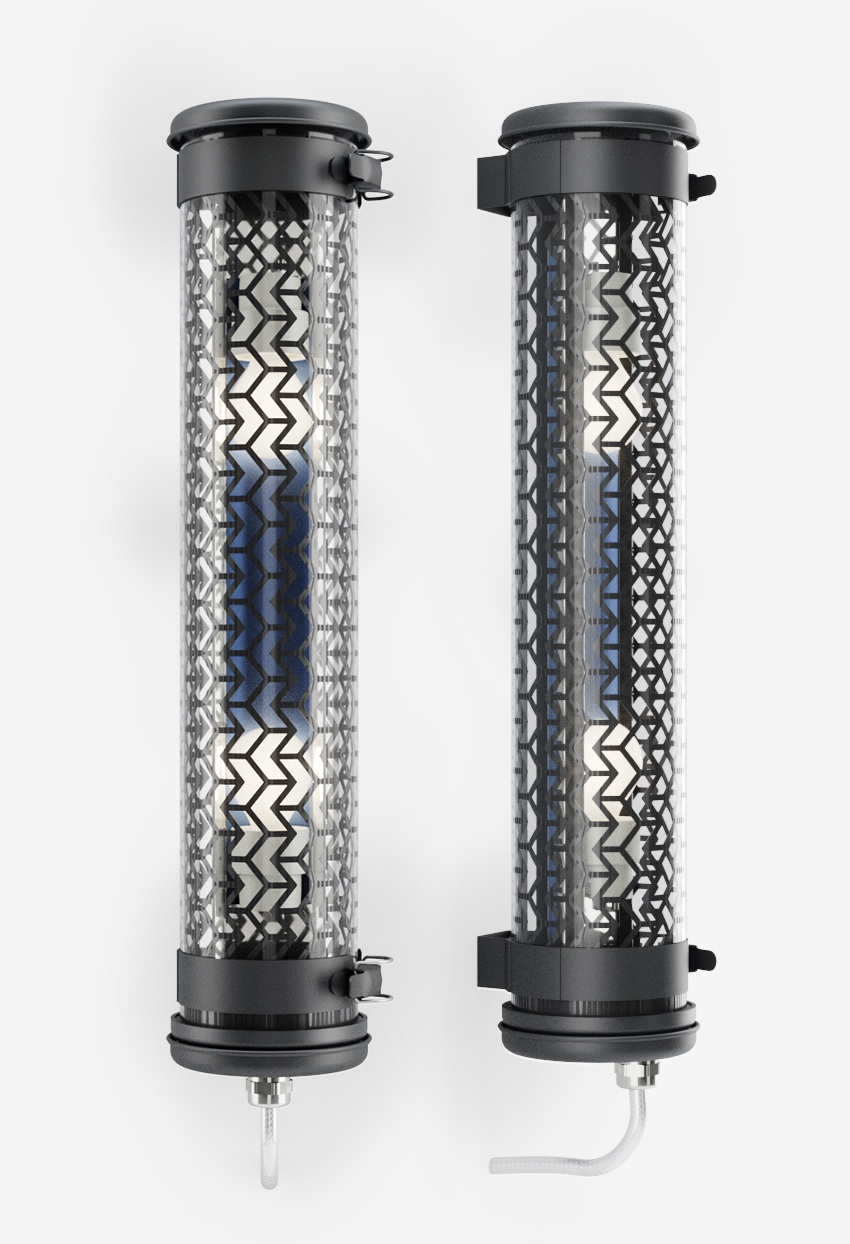 Tube light MONCEAU MINI with geometrical diffusor and IP68 (52 cm), Fig. 2