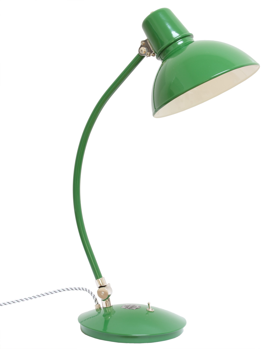 Fig. 16: Grüne Bauhaus-Tischleuchte (RAL 6002 Laubgrün) Large Bauhaus Table Lamp FRANKFURT: Grüne Bauhaus-Tischleuchte (RAL 6002 Laubgrün)
