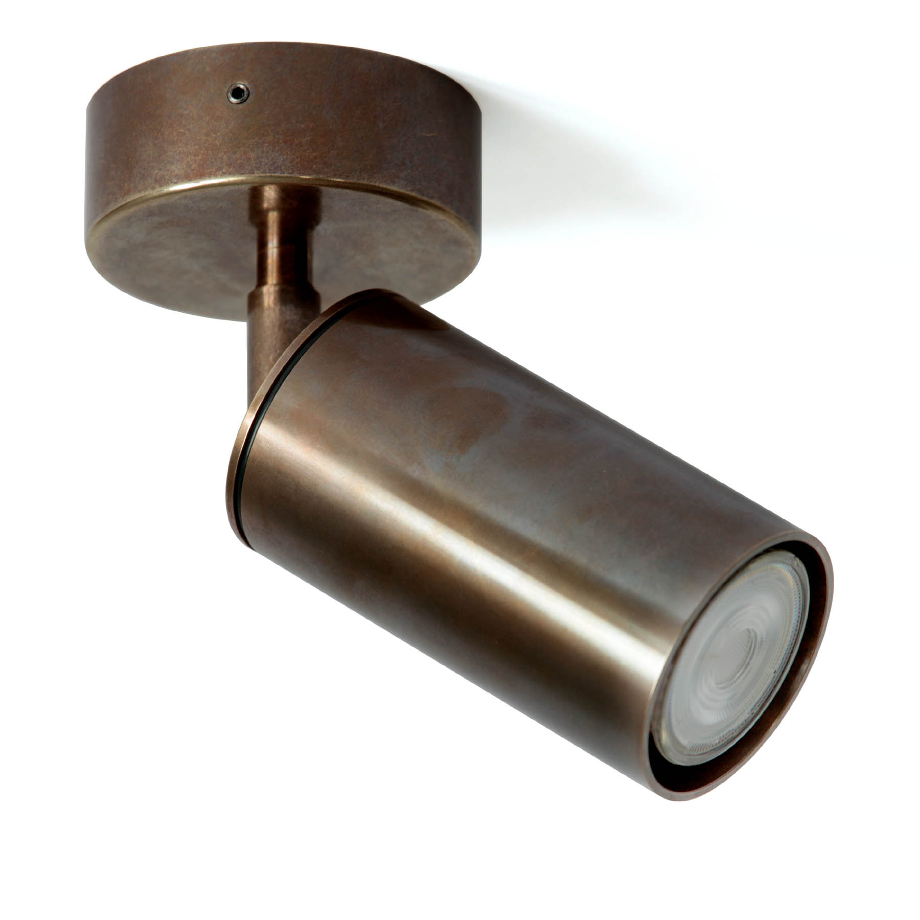 Swivel Ceiling Spotlight Made of Brass, Various Finishes