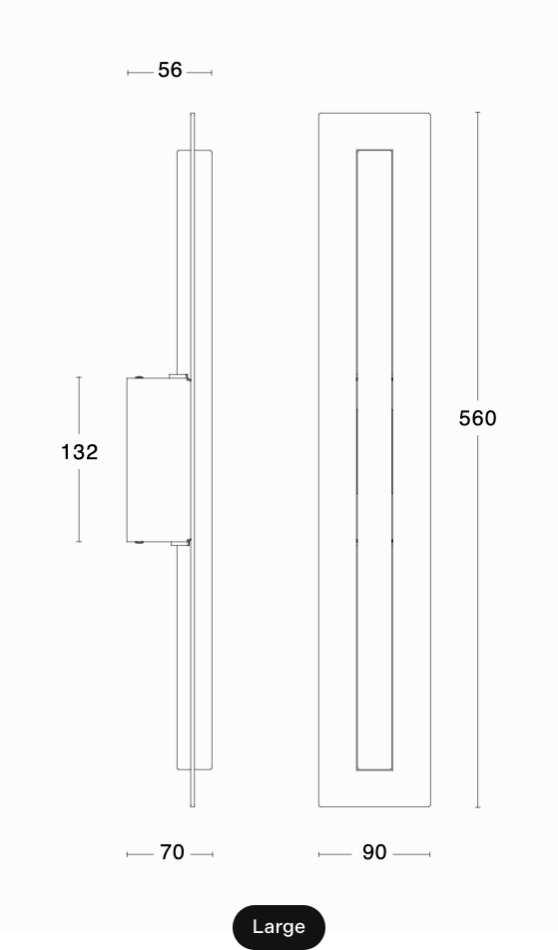 Slim Wall Light MOON Made of Brushed Brass, IP44, Fig. 5 Slim Wall Light MOON Made of Brushed Brass, IP44, Fig. 5