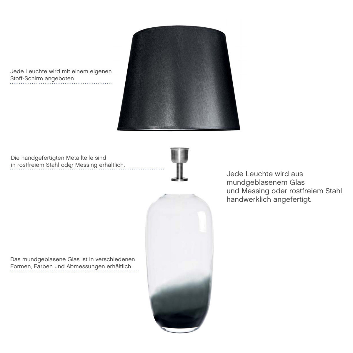 Große Glas-Vasenlampe QUEZON, Bild 17 Große Glas-Vasenlampe QUEZON, Bild 17