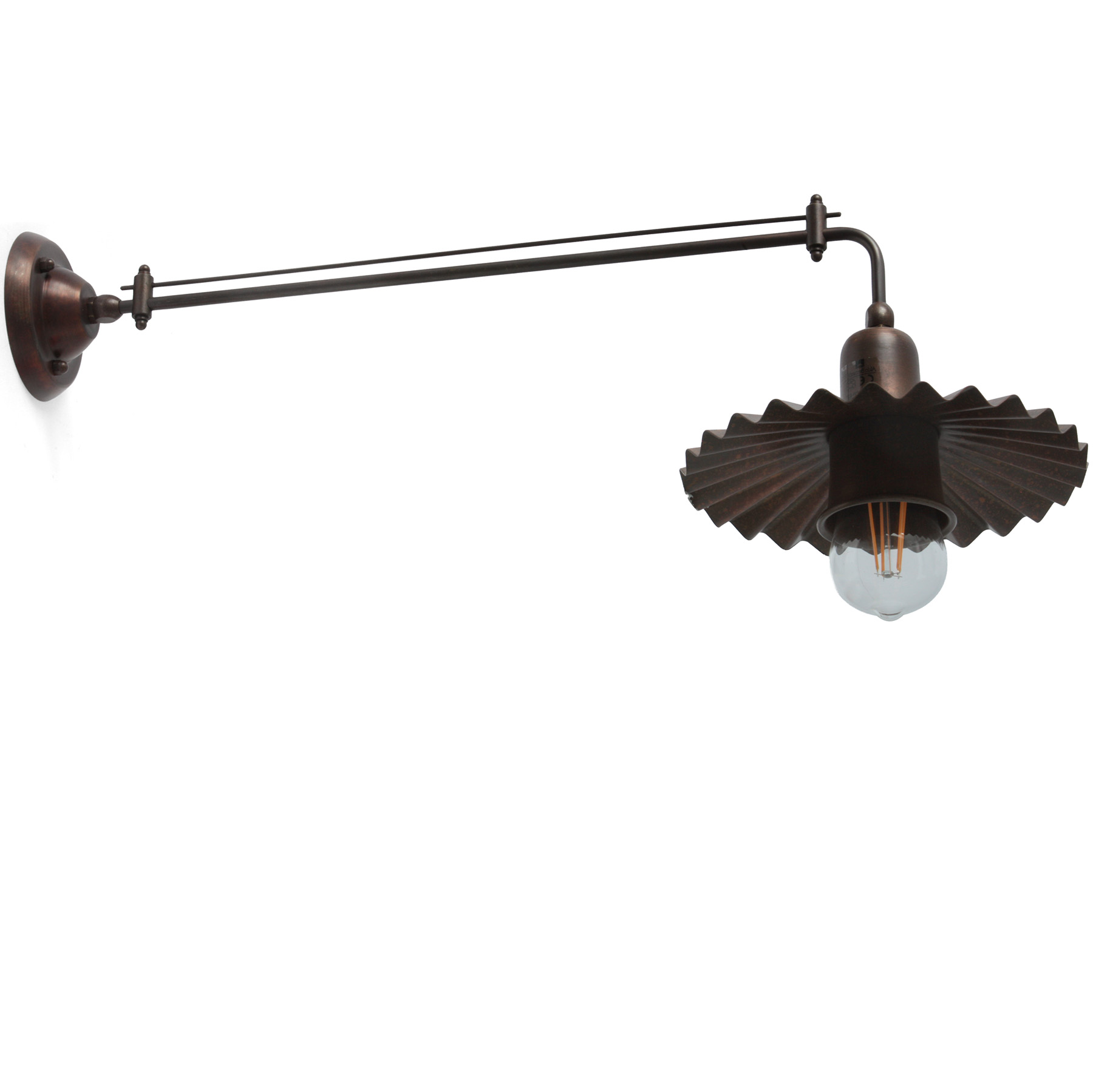 Rustic, Mediterranean Wall Sconce with Copper Shade CIVETTA, Fig. 2