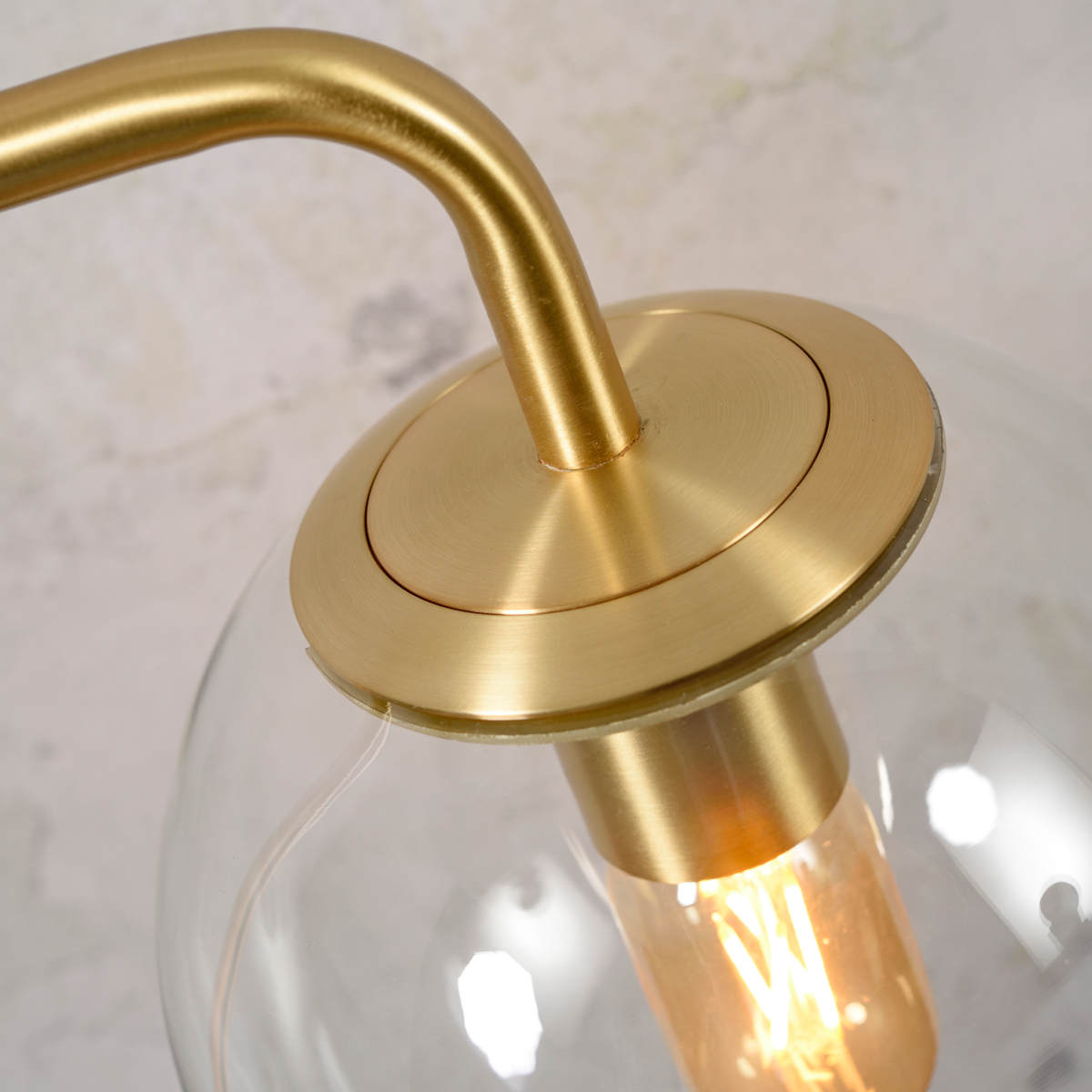 Moderne Glaskugel-Wandlampe mit Kabel, golden oder schwarz, Bild 6