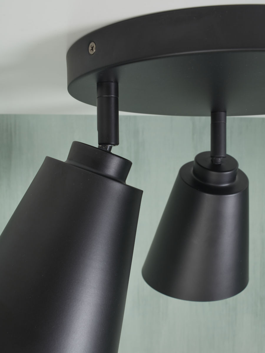 Moderne, dreiflammige Gelenk-Deckenleuchte, Bild 2 Moderne, dreiflammige Gelenk-Deckenleuchte, Bild 2