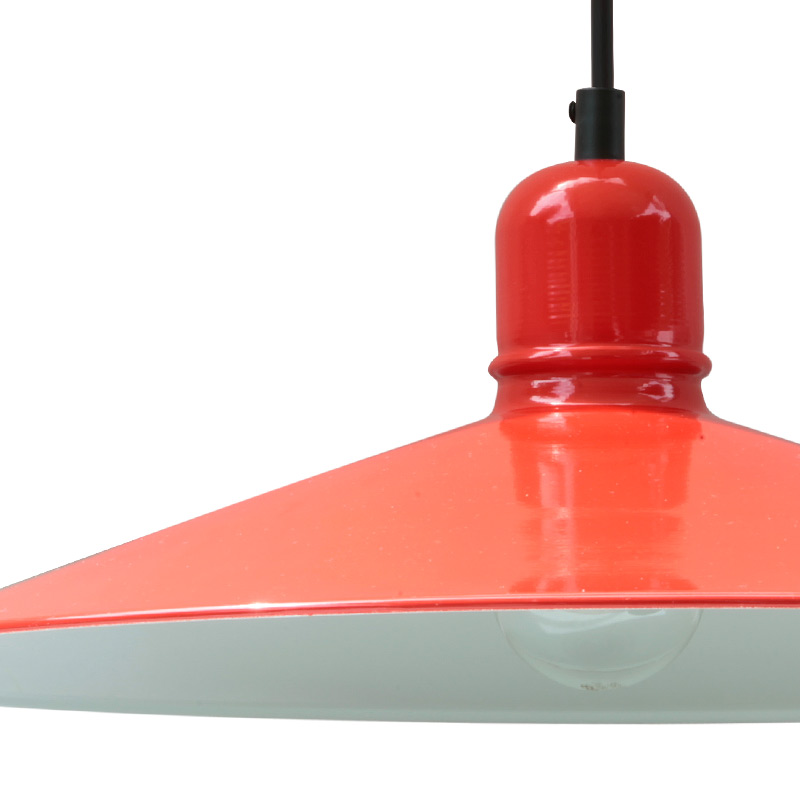 BINGEN Hängeleuchte mit Blech-Tellerschirm aus Stahl: Die Bolich-Hängeleuchte BINGEN mit 400 mm-Tellerschirm in Rot (RAL 3020 Verkehrsrot)