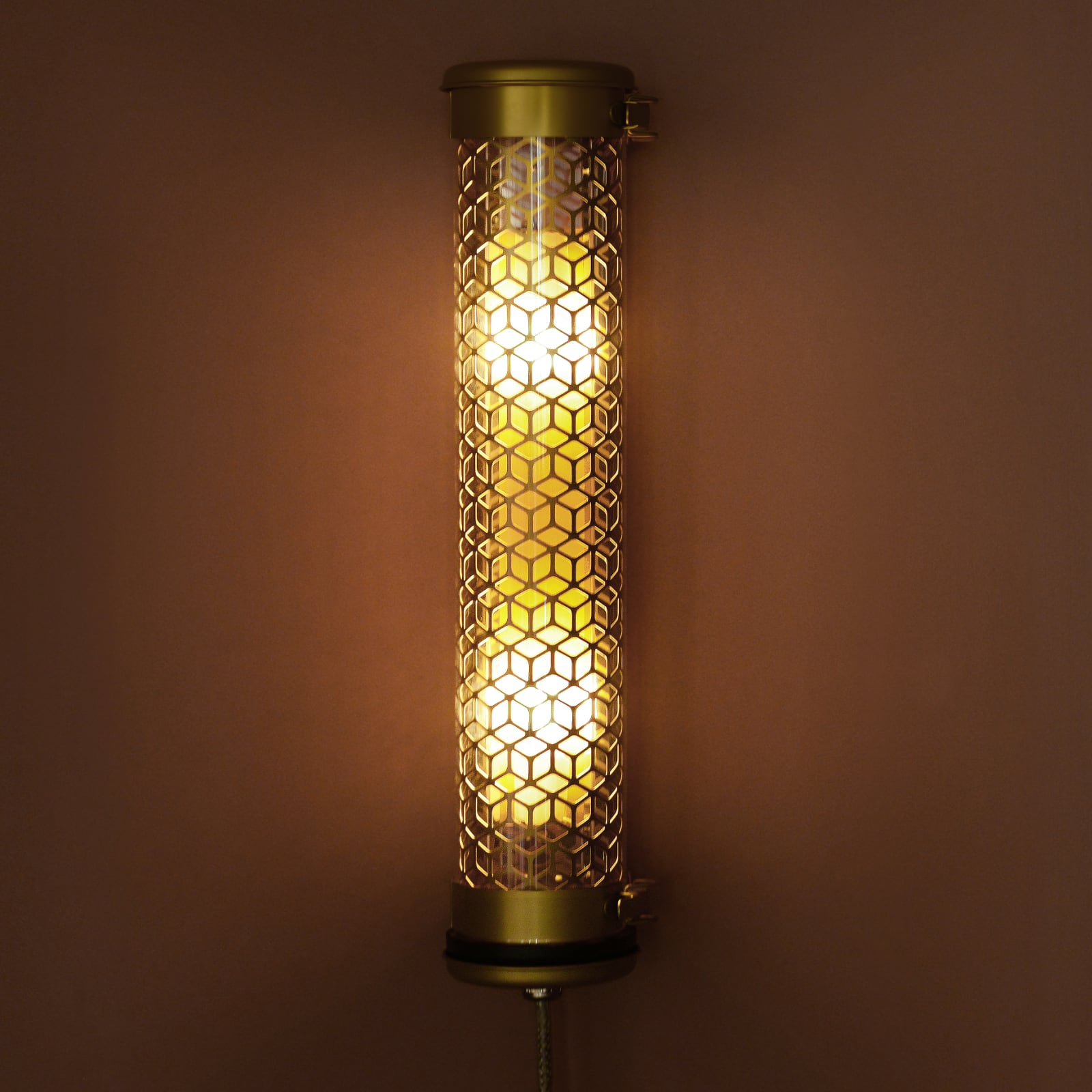 Design-Röhrenleuchte VENDÔME MINI mit Hexagon-Lochblende (IP68, 52 cm) Design-Röhrenleuchte VENDÔME MINI mit Hexagon-Lochblende (IP68, 52 cm)