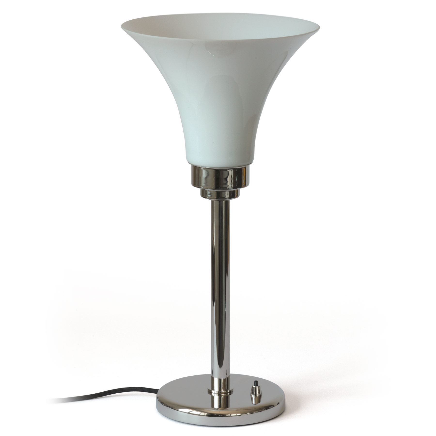 Exclusive Czech Table Lamp with Opal Glass Cup Shade