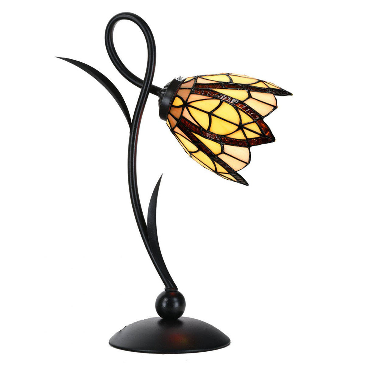 Decorative Tiffany table light with flower shade