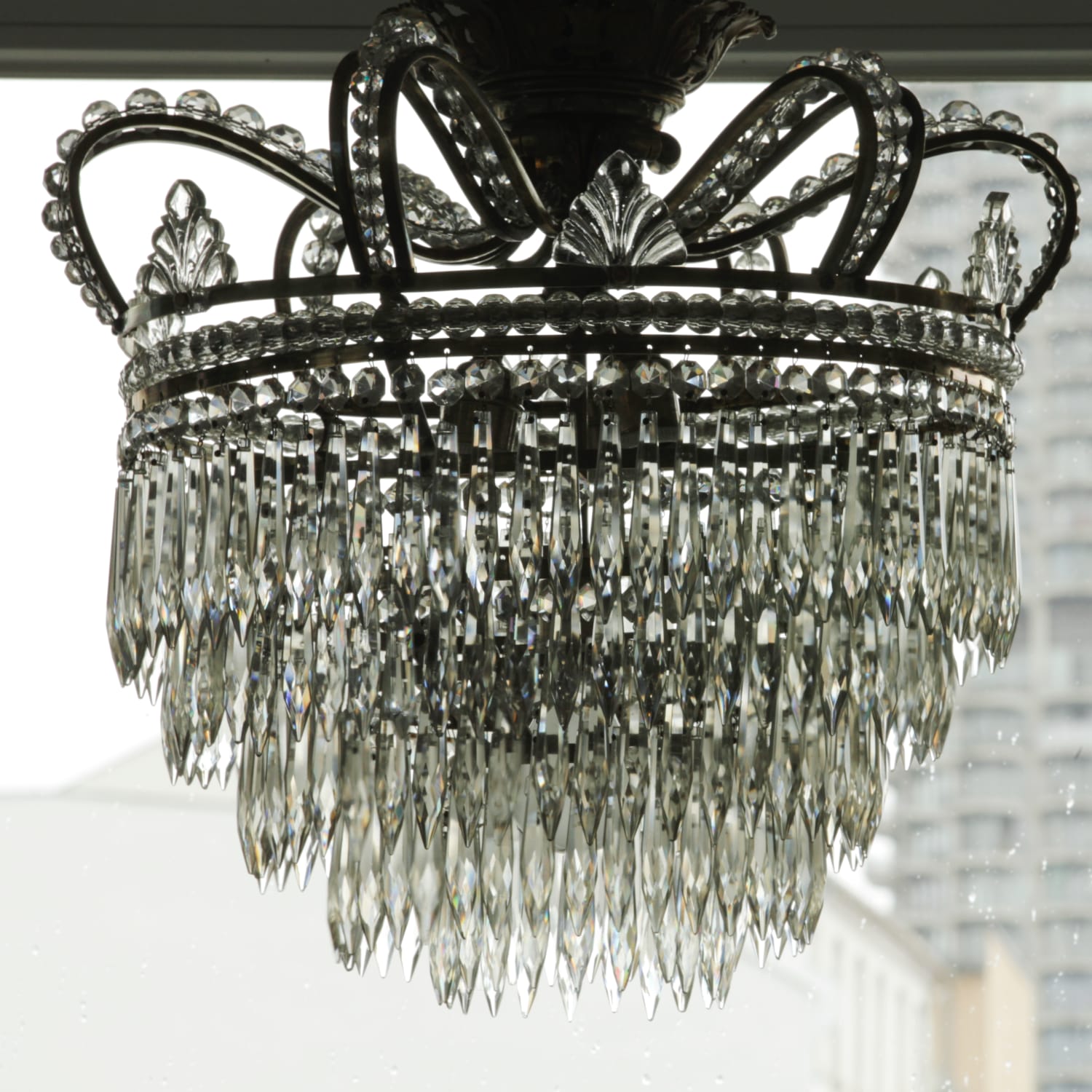 Chandelier with cut crystal hanging, around 1900 - SOLD, Fig. 5 Chandelier with cut crystal hanging, around 1900 - SOLD, Fig. 5