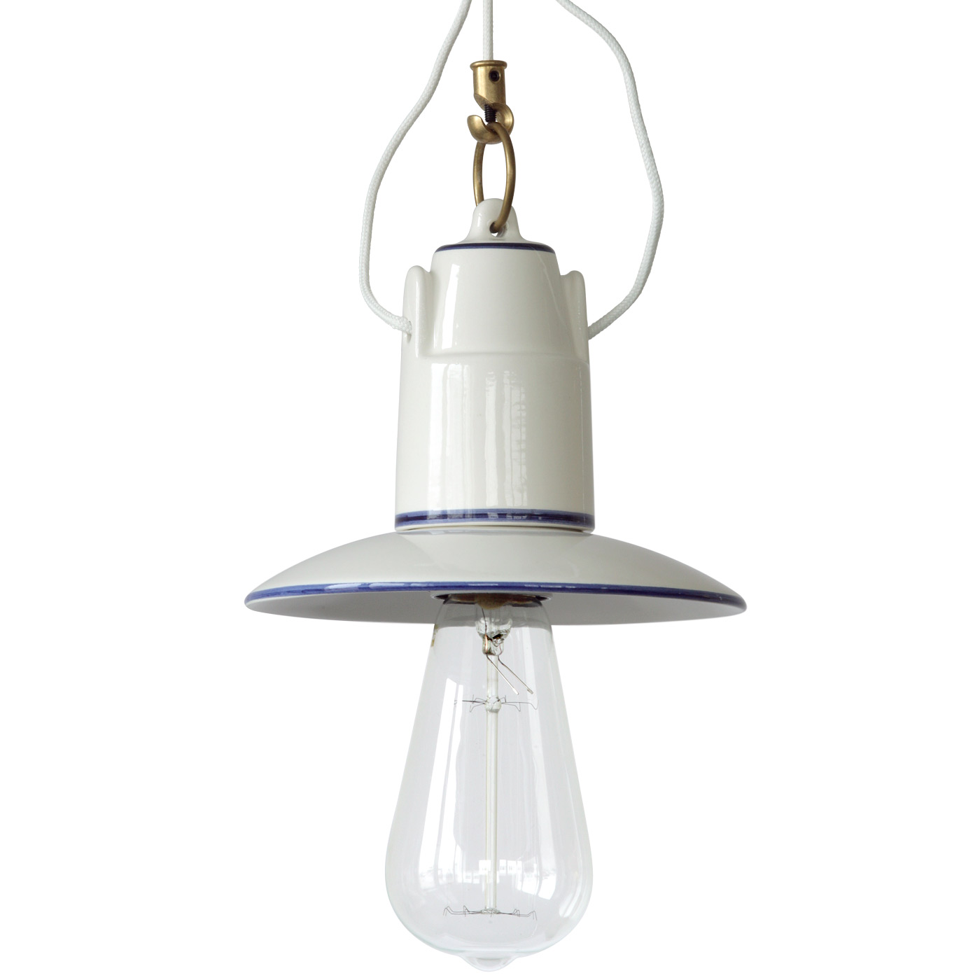 Small ceramic pendant lamp from Italy ISOLA