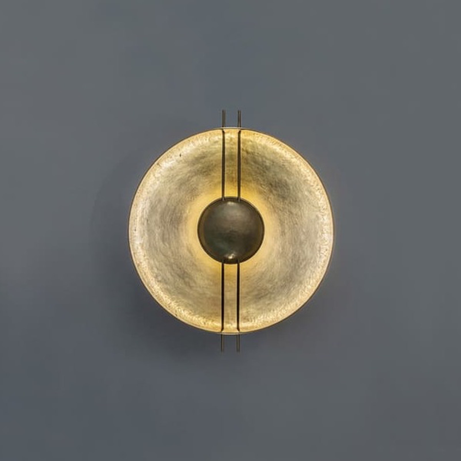 Round Wall Light Made of Recycled Brass LEO  Round Wall Light Made of Recycled Brass LEO