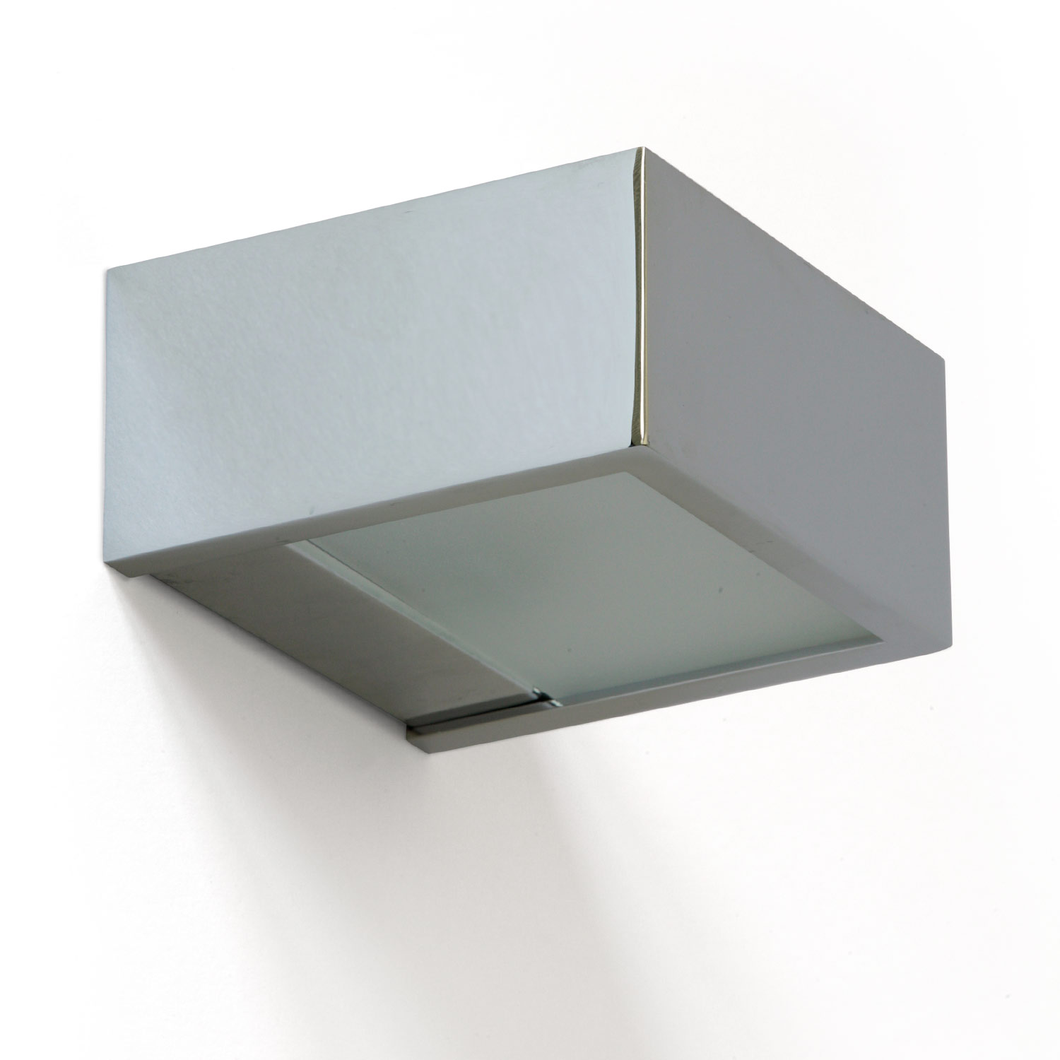 QUAD Wandleuchte oder Spiegelleuchte Bad: Verchromte Bad-Wandleuchte mit Up-Down-Licht: Modell 1 mit 10 cm Breite