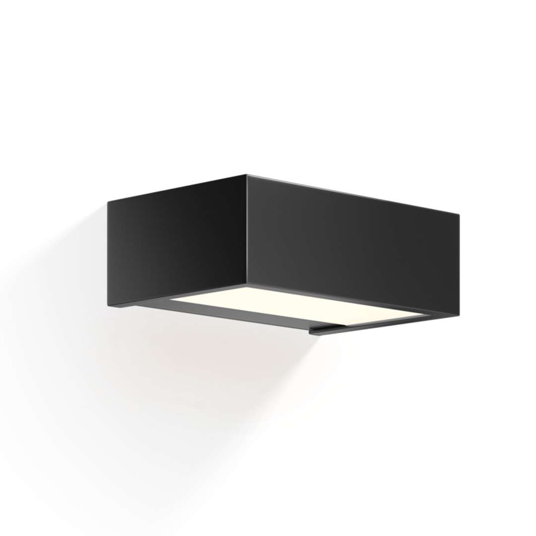 Bild 7: 15 cm breit, chwarz matt QUAD Bad-Wandleuchte oder Spiegelleuchte Schwarz/Weiß, 15 bis 150 cm: 15 cm breit, chwarz matt