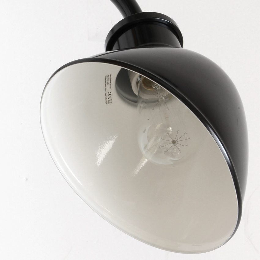 Rückstrahl-Wandleuchte ideal für Schilder GLOBE: Hochwertige E27-Porzellanfassung, hier mit dekorativer „Edison“-Glühleuchtmittel