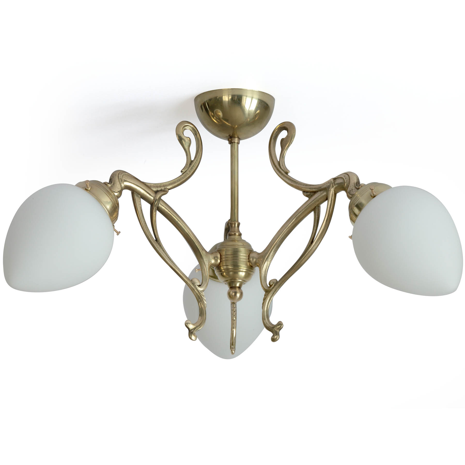 Dreiflammiger Jugendstil-Deckenleuchter Dreiflammiger Jugendstil-Deckenleuchter