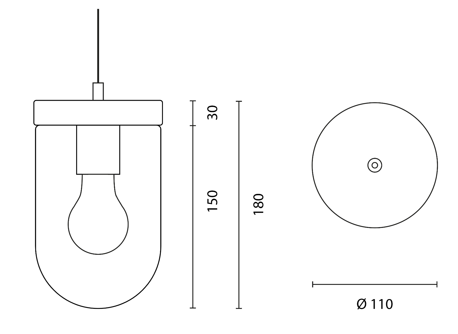 Zeitlose, einfache Hängeleuchte mit Zylinderglas DAVY, Bild 4 Zeitlose, einfache Hängeleuchte mit Zylinderglas DAVY, Bild 4