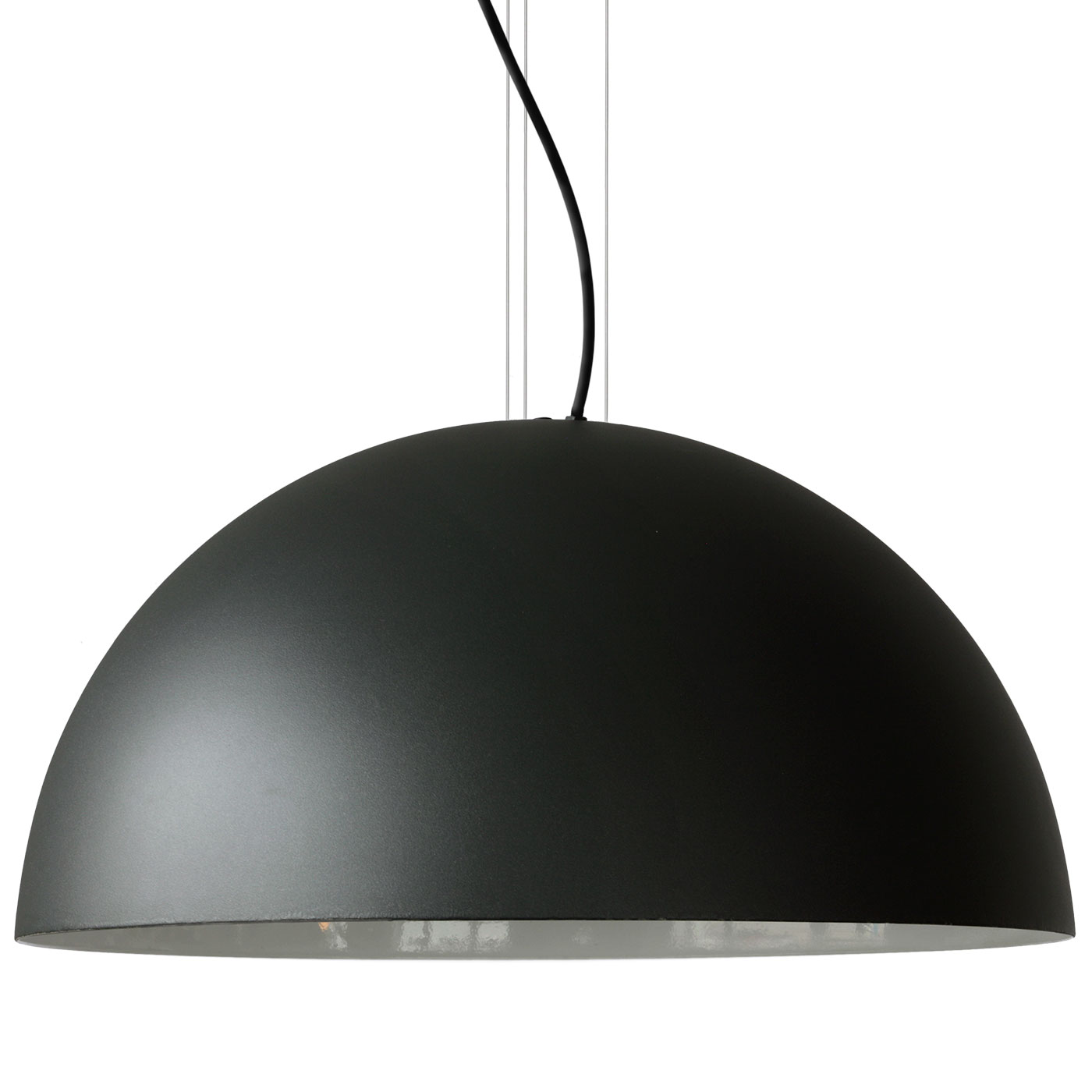 Large hemispheric pendant light, Ø 60 cm, RAL colours