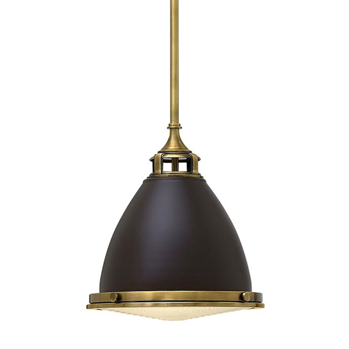 Traditional Pendant Light with Glass Lens in New England Style