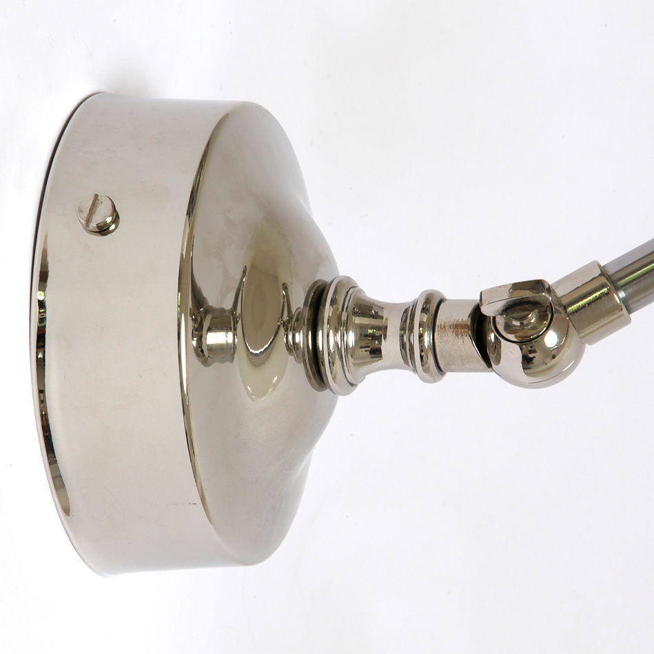 Bild 16: 17-Nickel glanz Nostalgischer, einstellbarer Wandstrahler mit Gelenk-Armen: 17-Nickel glanz