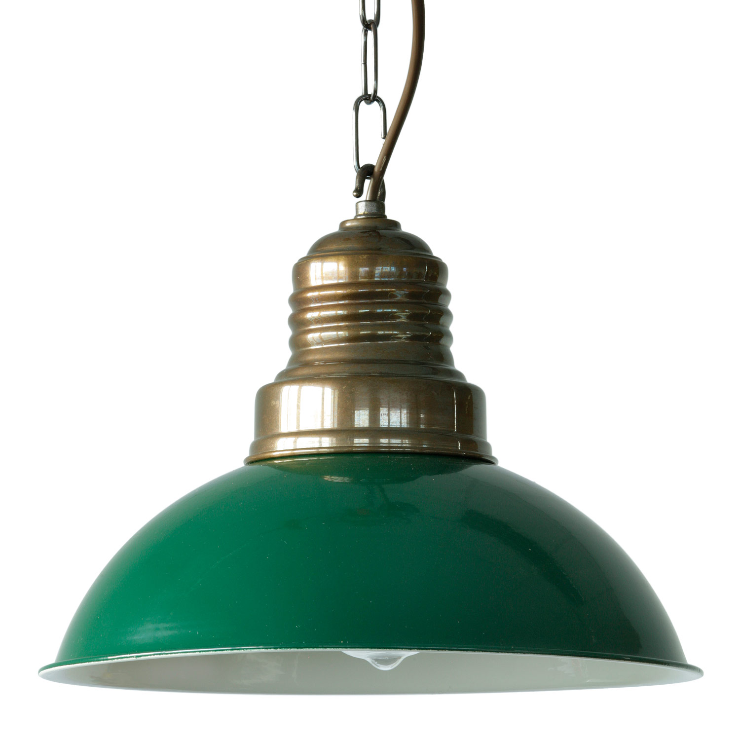 Nostalgische Fabriklampe mit Kettenaufhängung Nostalgische Fabriklampe mit Kettenaufhängung