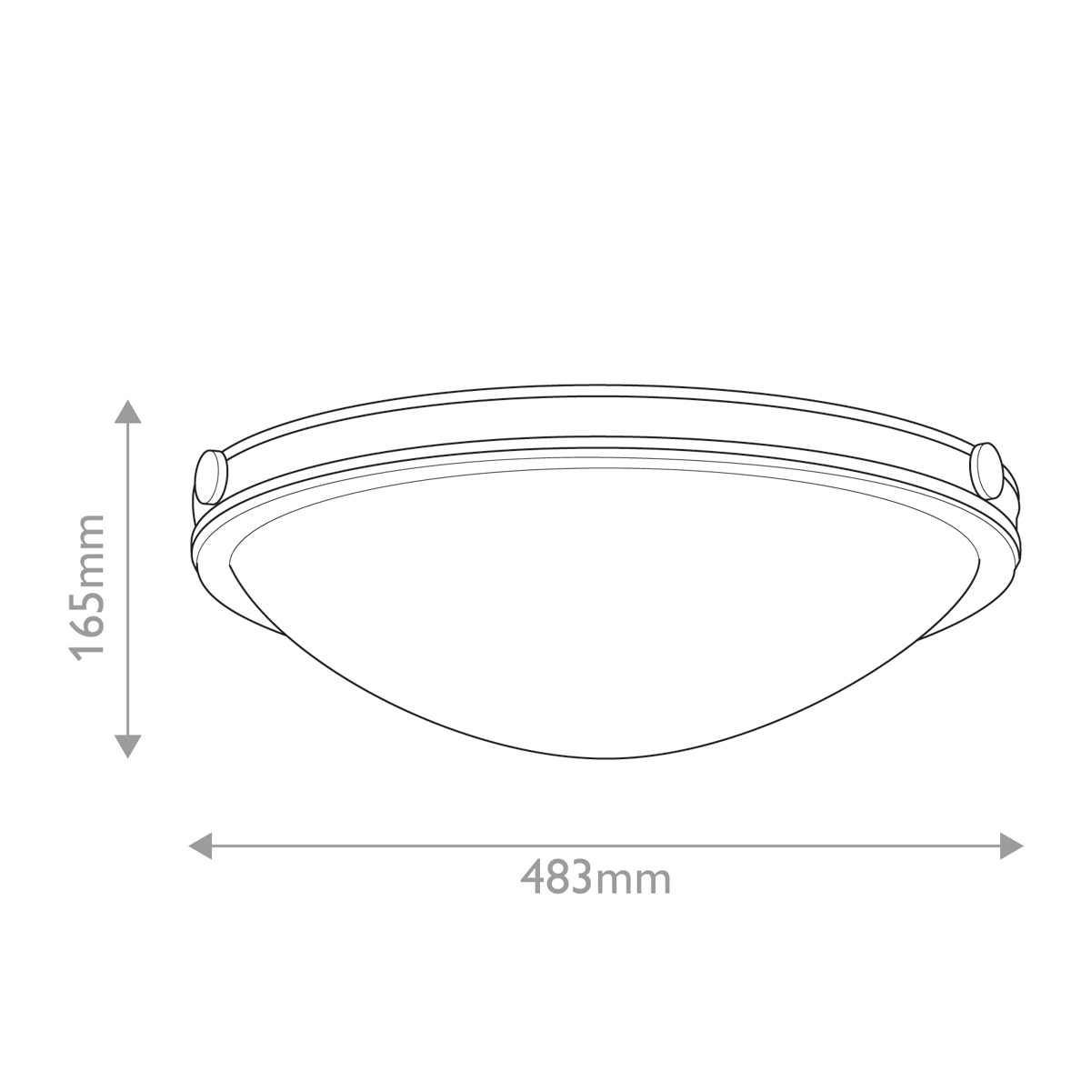 Flache Deckenleuchte in zeitlosem Design, Ø 48 cm, Bild 8