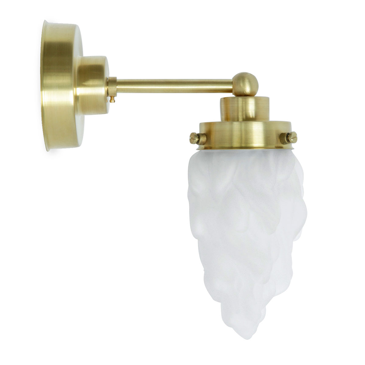 Small wall lamp with satined flame shaped glass Small wall lamp with satined flame shaped glass