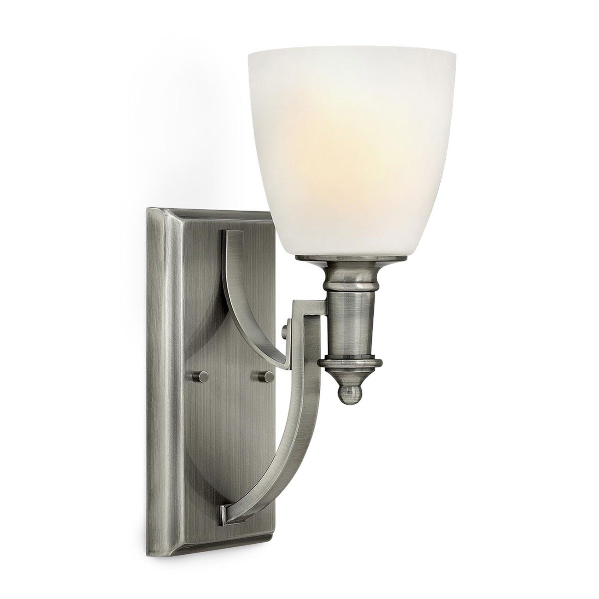 Traditional Wall Light with Frosted Opal Glass Cup