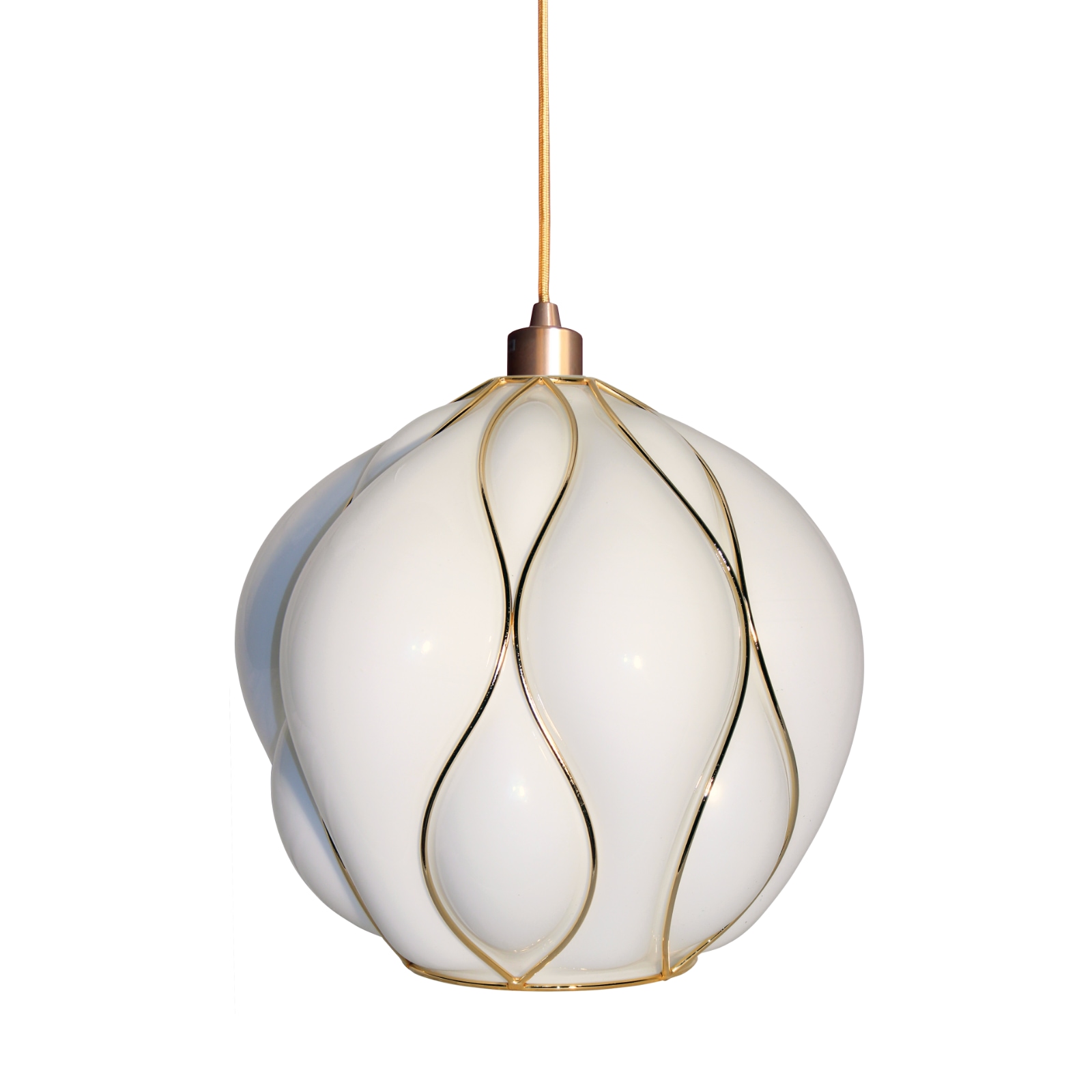 Hängeleuchte GAIA mit organisch geformtem Kugelglas